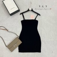 Váy 2 dây trơn ôm body ngắn