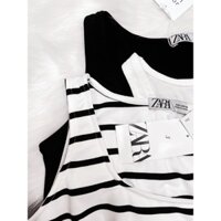 Váy 2S Sọc-Đen-Trắng Midi cho nữ