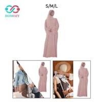 Váy Abaya có mũ trùm đầu có khăn trùm đầu dài tay Váy thanh lịch