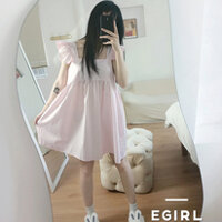 Váy babydoll 2 dây, đầm babydoll dáng ngắn màu pastel tiểu thư dễ thương