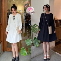 Váy babydoll trắng đen đôi bạn thân xixeoshop - V24