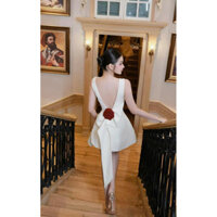 Váy bản nơ tag hoa