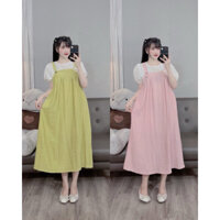 Váy bầu chất đũi tơ giả yếm đủ size