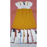 Váy bầu công sở giả yếm hình thỏ chất lụa