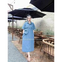 Váy bầu công sở mùa hè họa tiết (freesize dưới 70kg)