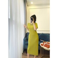 VÁY BẦU DÁNG DÀI SUÔNG CHẤT THUN TĂM