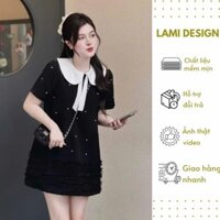 Váy Bầu dáng suông đuôi cá ,chân váy kết hợp lớp ren ,được đính ngọc sang trọng thiết kế LAMI