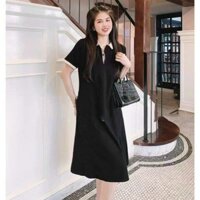 Váy bầu dạo phố, đầm bầu suông A chất thun cotton (40-65kg)