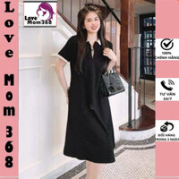 Váy Bầu Đẹp Đầm Bầu Cotton Sơmi Cộc Tay Dáng Suông Thiết Kế Công Sở Dự Tiệc Đi Chơi Lịch Sự A36 Love Mom368