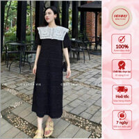 Váy bầu đẹp Mommy , đầm bầu xinh thiết kế dự tiệc dáng suông cổ ren vuông new hot siêu xinh cho các Mom