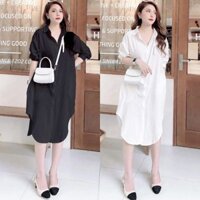 Váy Bầu 💓 FREESHIP ⚡️ Đầm Bầu Chấm Bi, Vải CHéo Thái, Freesize từ 45-70kg