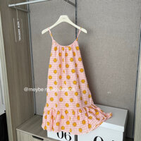 Váy bầu hai dây thô đuôi cá dáng suông mùa hè cho mẹ bầu - MBEV02