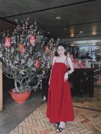 Váy bầu maxy 2 dây cúp ngực Đầm Bầu Váy bầu cao cấp