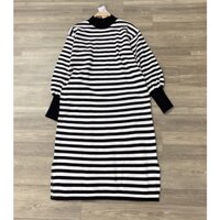 Váy Bầu Mùa Đông  Đầm Bầu Len kẻ dáng suông ASiêu Trẻ Trung (45-70kg)