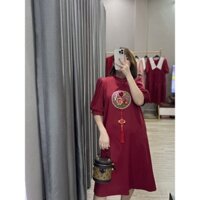 Váy bầu Tết - hàng thiết kế size 45-80kg