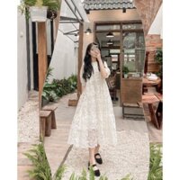 VÁY BẦU THIẾT KẾ REN, ĐI DỰ TIỆC, TRẺ TRUNG SANG CHẢNH, ĐỦ SIZE (40-78KG)