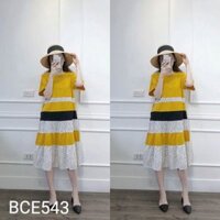 Váy bầu thời trang suông dài chất cotton phom rộng đẹp sang chảnh nhiều màu