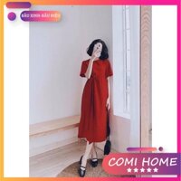 Váy bầu thời trang suông dáng dài Đầm bầu đẹp thiết kế mùa hè 2021 maternity dress