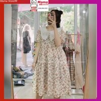 Váy Bầu Xinh Mùa Hè Thiết Kế Thời Trang Công Sở Tay Ngắn Dáng Suông Xòe Cổ Cánh Sen HN0200 Mama Store99