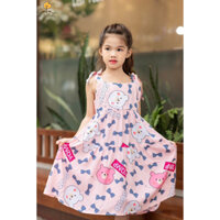 Váy bé gái chất lanh, đầm bé gái, size 2-10 tuổi, đầm trẻ em SUNKIDS1 có nhiều màu