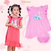 Váy bé gái công chúa Elsa BOMINES, babydoll thun cotton cho bé 3- 10 tuổi, 12- 30kg DAMELSANHUKIMTUYEN