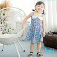 Váy bé gái cúp ngực HAKI Hoa xanh đỏ HK482