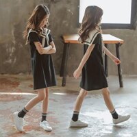 Váy bé gái mùa hè 2023 mới quần áo phong cách hải quân