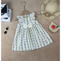 Váy bé gái mùa hè ,đầm dây xòe bé gái vải thô thiết kế cao cấp cho trẻ em, đầm bé gái