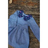 Váy bé gái thiết kế denim cotton tự nhiên, váy cotton cho bé, váy đầm dạ tiệc bé gái, thời trang trẻ em, váy xinh cho bé