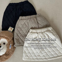 Váy Bé Gái Thu Đông 2024 Dày Phong Cách Mới Phiên Bản Hàn Quốc Quilted Thời Trang Kim Cương Mùa Đông Váy Cho Bé