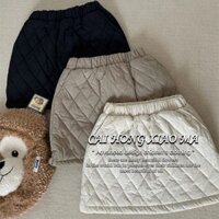 Váy Bé Gái Thu Đông 2024 Dày Phong Cách Mới Phiên Bản Hàn Quốc Quilted Thời Trang Kim Cương Mùa Đông Váy Cho Bé