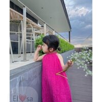 Váy bé gái - Váy đầm maxi cổ yếm siêu xinh cho bé 1-8 Tuổi