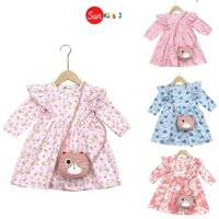 Váy bé gái, váy mùa đông cho bé gái, váy cho bé gái Sunkids1, size 2-8, chất cotton mềm mát