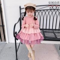 Váy bé gái xếp ly