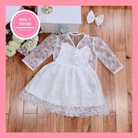 Váy Bé Gái 8-14kg💕𝑭𝑹𝑬𝑬𝑺𝑯𝑰𝑷 💕 NHƯ Ý HOUSE'S- Đầm Công Chúa, váy trẻ em mùa đông dài tay tết - set váy ren kèm áo