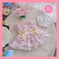 Váy Bé Gái 6-18kg💕𝑭𝑹𝑬𝑬𝑺𝑯𝑰𝑷 💕 NHƯ Ý HOUSE'Sc- Đầm Công Chúa, váy trẻ em - Váy lolita hồng baby nơ xanh