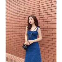 Váy bò maxi 2 dây