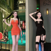 váy body 2s đan dây chân váy rút ôm from