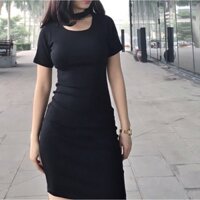 Váy body cổ chocker