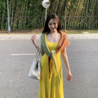 Váy body kế hợp với khắn len đầm body nữ dáng dài tôn dáng hàng order ''T aobao'' loại 1 nhà Oanhdilys