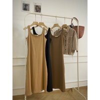 VÁY BODY THUN GÂN CỔ VUÔNG 3 LỖ