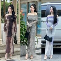 VÁY BODY TRỄ VAI LƯỚI LOANG HOT ĐUÔI CÁ