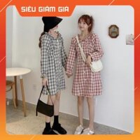 Váy Caro Nữ Dáng Dài Chữ A Hàn Quốc Cúc Dọc Xinh Xắn HQ03 -Teen 888