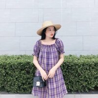 🔥VÁY CARO TÍM SUÔNG XÒE 🔥 HOT CHO MÙA HÈ SỐNG ẢO🔥🔥