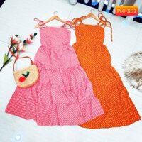 Váy chấm bi 2dây