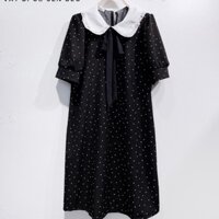 Váy chấm bi , cổ bèo