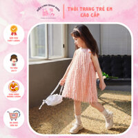 Váy Cho Bé Diệu Linh Shop Kids - Váy Công Chúa Bé Gái Thiết Kế Nơ Vai, Tiểu Thư Điệu Đà Siêu Xinh Thích Hợp Để Đi Chơi