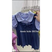 Váy Cho Bé Gái Hai Chi Tiết Màu Xanh/ Hồng 1-5 Tuổi HOGI KIDS