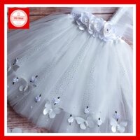 Váy cho bé gái trắng cánh tiên đính hoa hồng huongtram9870306