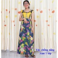 Váy Chống Nắng BabyCute 1 Lớp JEAN Cao Cấp